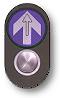 Pedestrian push buttons and audio tactile pedestrian crosswalk systems.